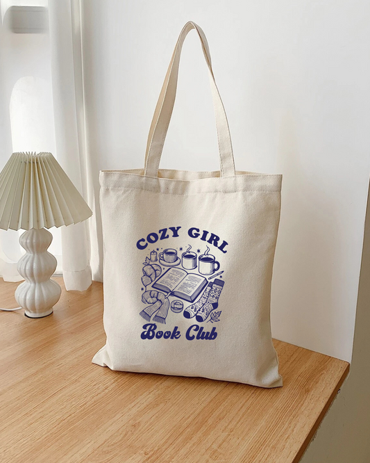 Cozy Girl Book Club Tote
