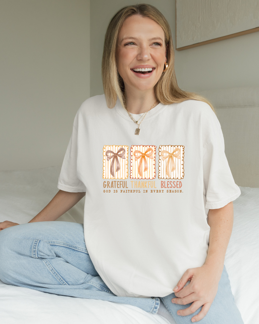 Grateful Thankful Blessed Tee
