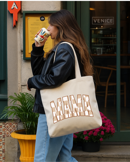 MAMA Checkered Tote