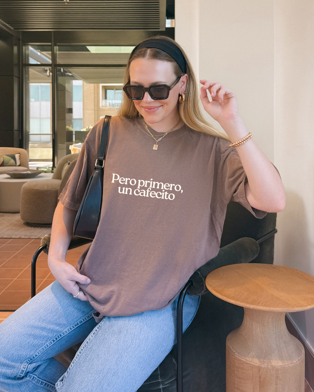 Pero Primero, Un Cafecito Brown Tee