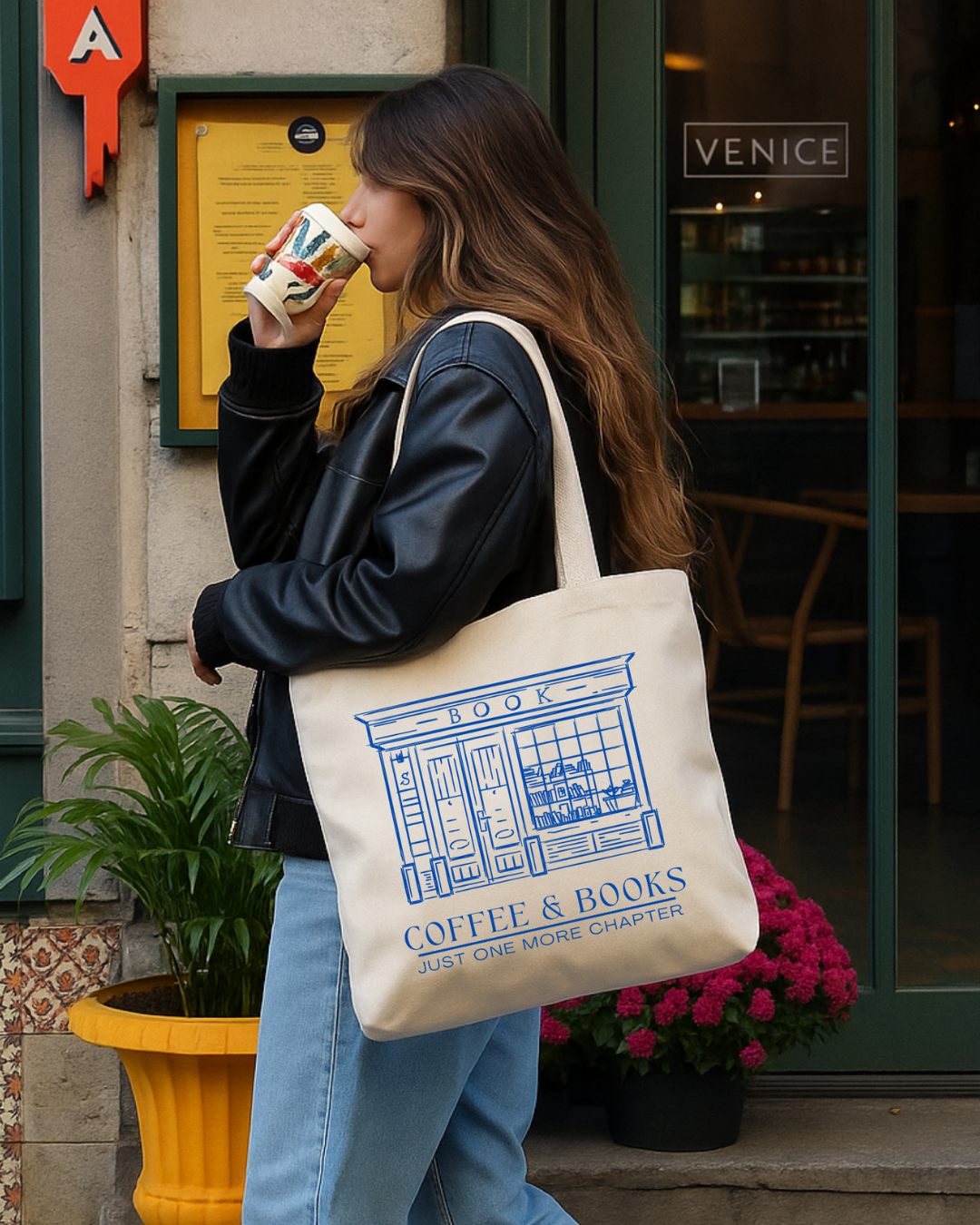 Coffee & Books (Bookstore) Tote