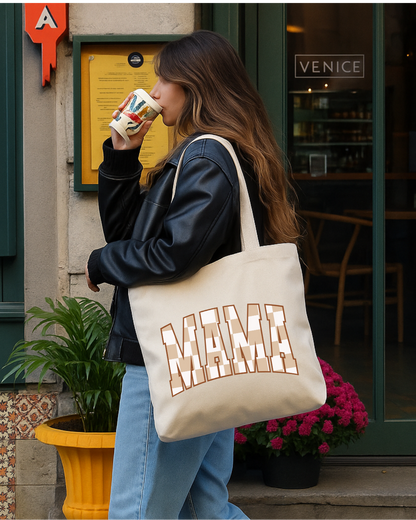 MAMA Checkered Tote