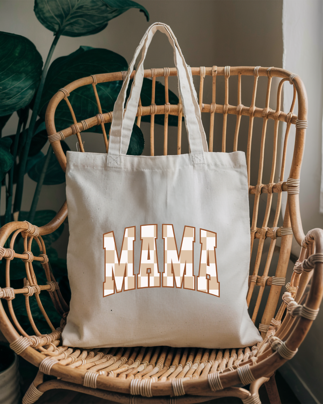 MAMA Checkered Tote