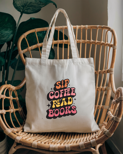 Sip Coffee, Read Books Tote